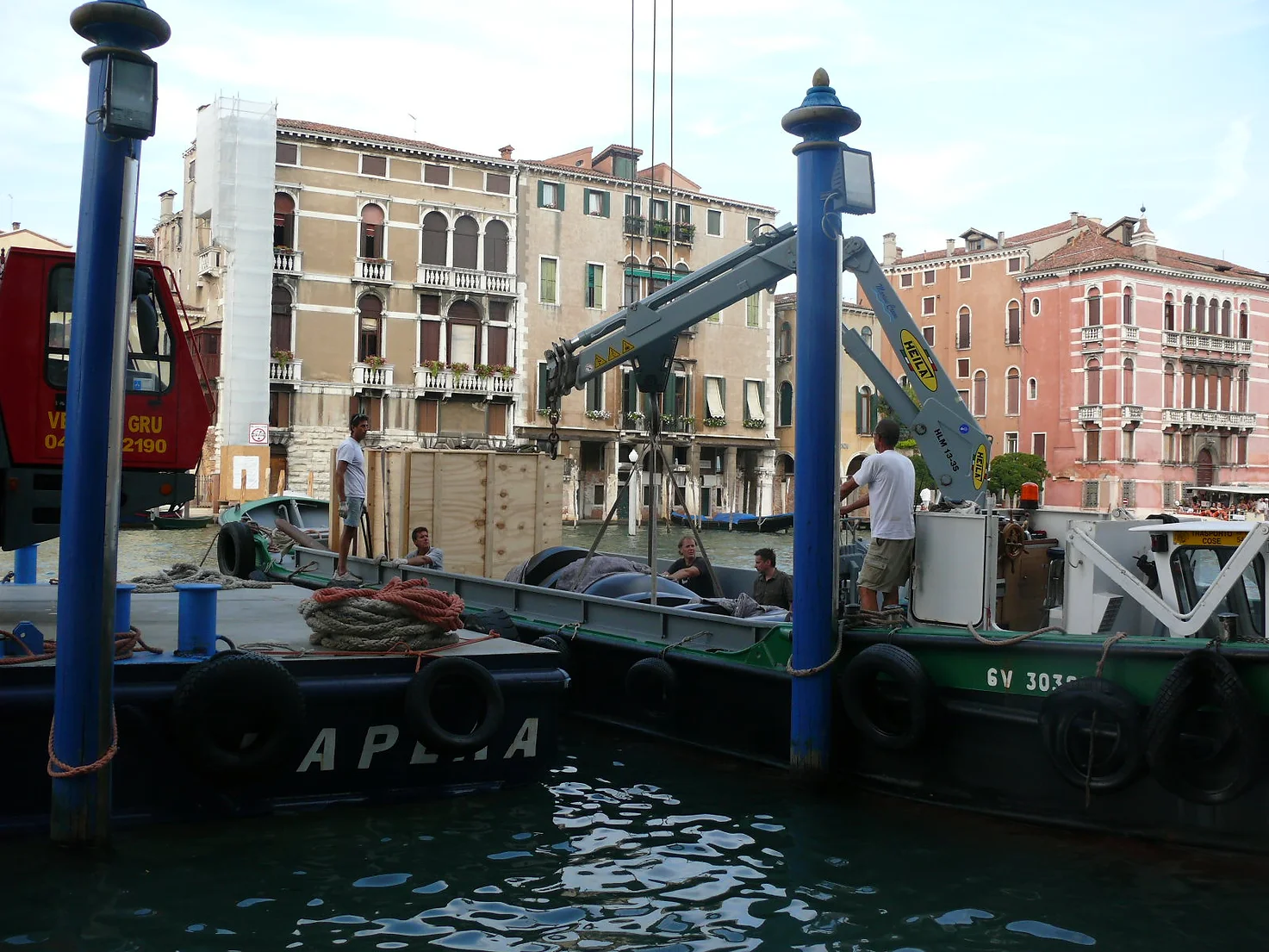 Transport of art works in Venice